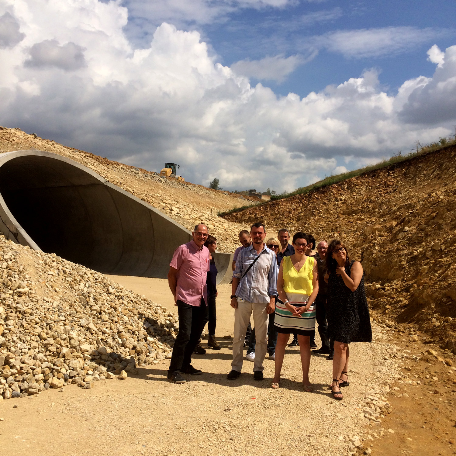 Visite de la commission Environnement sur le chantier de déviation de la RD974 à Allain